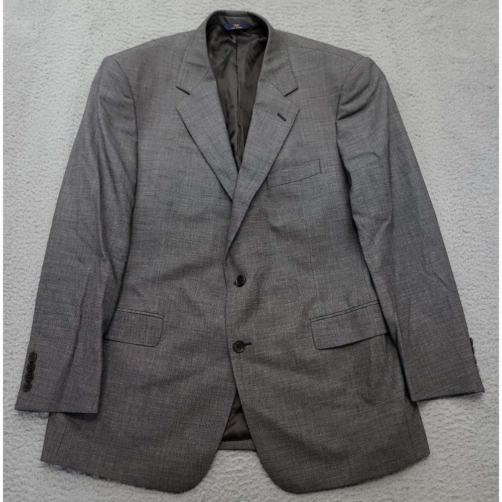 Brooks Brothers 346 Stretch Men's‎ 43R (41) Blazer Gray Wool Lycra Sport Coat